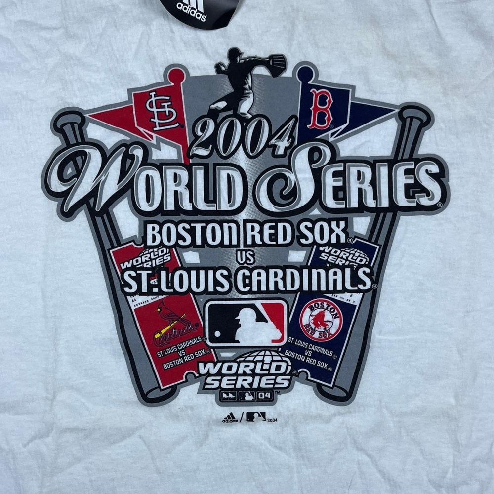 2004 World Series Boston Red Sox vs St Louis Cardinals T-Shirt Mens XL NWOT - Picture 2 of 11